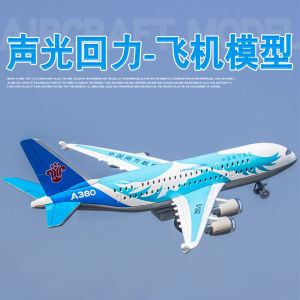 Large Size Alloy Airplane Model Sound Light Return Toy with Boarding Platform Passenger Aircraft Model Southeastern Airline