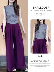 Shalldoer | Chic Solid Color Sleeveless Slim Fit Round Neck Vest Womens Summer New Style Casual Fashion High Waist Design Casual Top