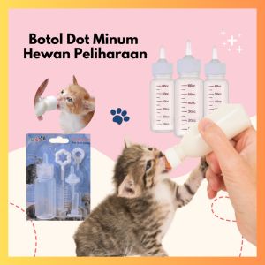 Botol Dot Susu Anak Kucing Anjing Kitten Puppy PREMIUM + Sikat Botol