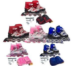 SEPATU RODA ANAK BAJAJ INLINE SKATE RODA NYALA + DEKKER GROSIR