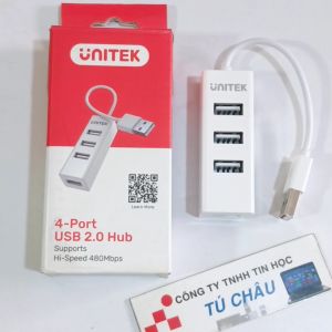Hub chia USB / Hub USB 2.0 1 ra 4 Unitel / Y 2146 - Cáp dài 10Cm