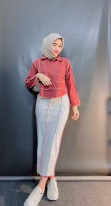 NEW!! ROK SPAN KNIT ALICE SKIRT RAINBOW / ROK WANITA KOREAN Roby Collection Rainbow Rok Korean Knit