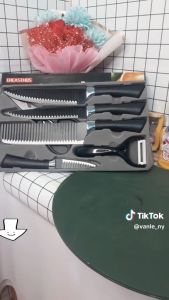 BỘ DAO 6 MÓN JAPAN - BỘ DAO 6 MÓN LÚA MẠCH SIÊU BÉN KIỂU DÁNG ĐẸP MẮT KÈM HỘP ĐỰNG CÓ THỂ LÀM QUÀ TẶNG