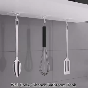 1 Pc Self Adhesive Traceless Stainless Steel Hooks