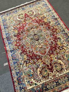 Persian silk on silk carpet size 4x6 ft 120x180 cm from Iran 🇮🇷Kr