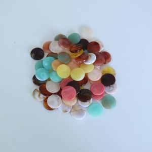 30Pcs 21mm Two-tone Acrylic Disc Beads Colored Flat Round Loose Spacer Bead For DIY Bracelet Necklace Earrings Jewelry Wholesale