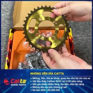 Nhông Sên Dĩa SIRIUS TAURUS Sên 9 Li/10 Ly Gia Nhiệt Nhiều Tầng Thép Carbon S45C - NSD Xe Sirius Hiệu CATTA