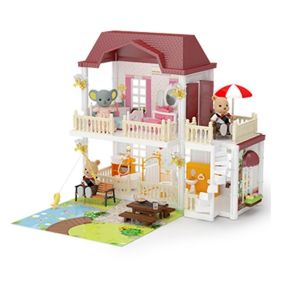 Todds & Kids Toys by JKP Toys บ้านตุ๊กตา 2 ชั้น Koala Villa ห้องนอน ห้องน้ำ