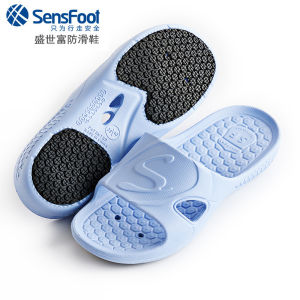 รองเท้าแตะพื้นยางกันลื่นสำหรับผู้สูงอายุ Sensfoot รองเท้าแตะแบบลำลองสำหรับใส่ในบ้านและห้องน้ำ รองเท้าแตะชายหาดแบบสวมสบายสำหรับฤดูร้อน