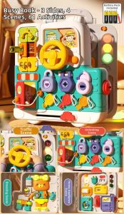 Montessori Multi-functional Busy Board Educational Toy for Babies 6+ Months
