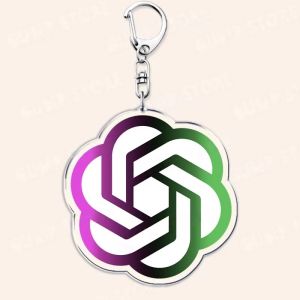 Bandai | Hot AI Logo Acrylic Keychains for Women Accessories Bag Key Chain Friends Keyrings Backpack Decoration Pendant