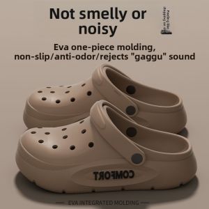 Mens Summer Thick Bottom Slip-On Sandals EVA Anti-Odor Anti-Slip Wear-Resistant Outdoor Driving Two-Way Wear Cool Shoes