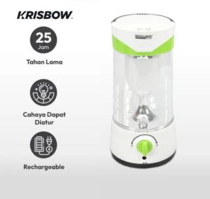Powerlite / Krisbow (Ace) - Lampu Lentera LED Darurat /  Rechargeable Lantern 10 Watt