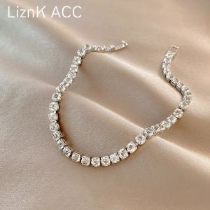 Luxury Crystal Bracelet for Women 2021 New Design High-End Chic Cold Style Student Wrist Jewelry Alloy Silver Gold Plated