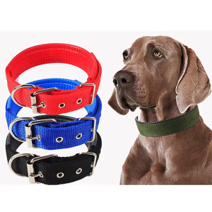 Pet Heavy Duty Durable Strong Safe and Adjustable Leather / Nylon Collar Neck Belt for Active Canine