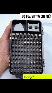 Bộ dụng cụ tua vít và vặn ốc vít đa năng 115 chi tiết bộ dụng cụ sữa chữa hợp kim thép