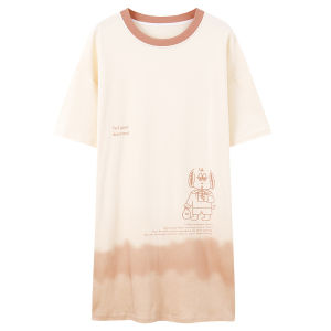 Áo ngủ MiiOW vải cotton thoải mái in chữ