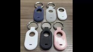 Carbon Fiber Style Case For Samsung Galaxy Smart Tag 2 Locator Anti-lost Backpack Keychain TPU Soft Silicone Protect Back Cover