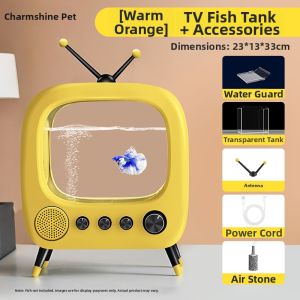 CHONGXIAOSHUAI | Creative Mini Tabletop Aquarium With Oxygenation And Ambient Lighting