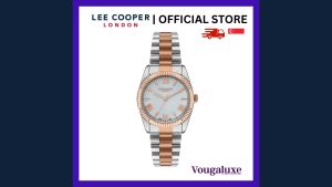 LEE COOPER OFFICIAL Women Metal Band Silver / Rose Gold Watch Water Resistant Affordable Branded Timepiece (2 Years Warranty) LC07331.520