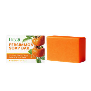Persimmon Soap Bar Gentle Cleansing Skin Purifying and Deodorizing Soap for Fresh Skin Nourishes and Moisturizes Bath Soap 100g