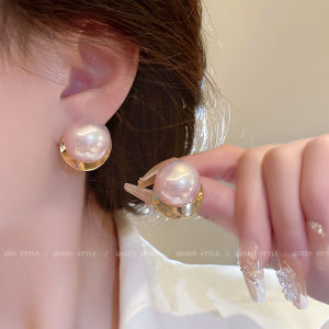 Hoa Tai Ngọc Trai Kim Loại Nhẹ Thiết Kế Sang Trọng Mới 2025 Phụ Kiện Thời Trang Cho Nữ Trang Sức Tai Hợp Kim