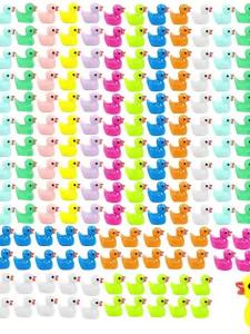 50/100pcs Mixed color mini resin duck ornament random color duck DIY handmade accessories fish tank landscaping decoration