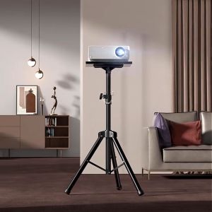 60-120cm Projector Bracket Projector Tripod Stand Adjustable Portable Projector Floor Stand Projector Mounts Multi-Function Stand Home Office Studio