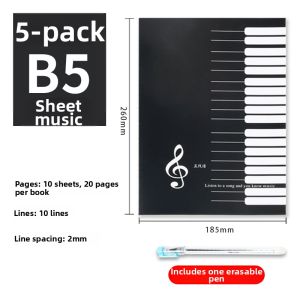 XYBP | Beginner-friendly Widely Spaced Music Sheet A4 Notebook