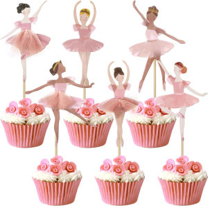Birthday Cake Decoration Ballet Cake Decoration Card Insert Cupcake Decoration Suitable for All Kinds of Parties Dessert Shops