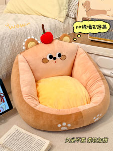 พนักพิงโซฟาผู้หญิงเดี่ยวเด็กตัวการ์ตูนสำหรับห้องนอนและห้องนั่งเล่น พนักพิงแบบพกพาขนาดเล็กแบบมีพนักพิงแบบไม่ต้องประกอบ