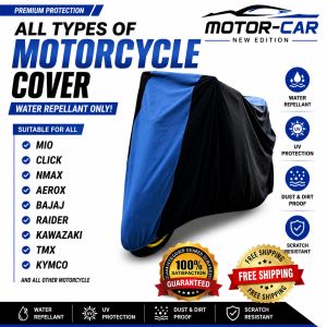 Motorcycle Cover Water Repellent for Honda Click Nmax Mio Aerox Raider Kawasaki and Other Brands - Premium Protection UV Protection Dust & Dirt Proof Scratch Resistant Free Shipping