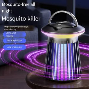 Mosquitoes Killer Lamp with Night Light USB Rechargeable Electric Mosquito Swatter for Outdoor Backyard Terrace Camping