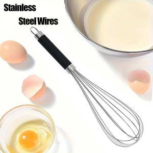 9-inch Stainless Steel Eggs Whisk - Lightweight Hand Mixer for Baking & Cooking Comfortable Grip Handle Easy Clean Kitchen Tool