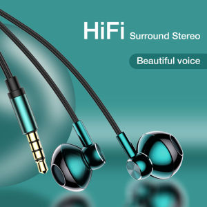 EARDECO 3.5mm Wired Headphones Bass Stereo Wired Earphone Noise Canceling HiFi Music Sport HD Mic Mobile Headphone Headset