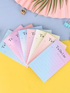 Creative Retro Gradient Color INS Style Todolist Sticky Notes Portable Punching Simple Design Multiple Stick Post-Its