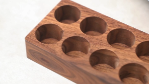 Coffee Bean Storage Walnut Set Tube Single Dose Coffee Bean Storage Tube Display Case 22Gram Capacity