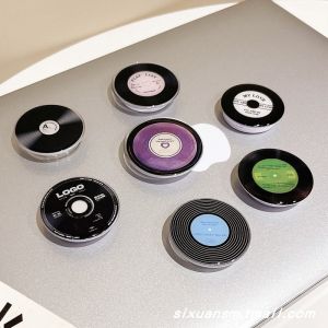 Day South Korea Ins Style Niche Style Creative Music CD Disc Disc MagSafe Magnetic Suction Cellphone Airbag Support Collapsible Rotate Air Cushion Drop-Resistant Fastened Ring Adsorption Binge-watching Supporting Seat