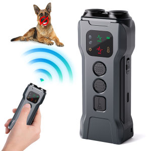 Ultrasonic Dog Repeller Double/Three Head LED Flashlight Anti Barking Training Deterrent Device Rechargeable Dog Repeller ﻿