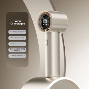 Quạt Làm Mát Cầm Tay Di Động Có Màn Hình LED 3 Tốc Độ Kèm Dây Đeo Thích Hợp Cho Du Lịch Cắm Trại Hoạt Động Ngoài Trời