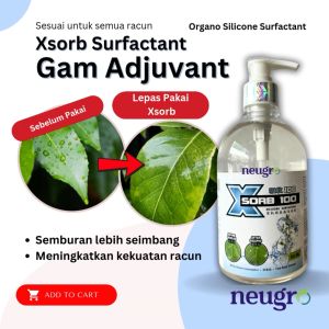 X-SORB 100 150ml & 500ml Pelekat Penembus Sabun Dan Gam Racun Organo Silikon (Same Atom/Silifact) X sorb Gam Adjuvant Silicone Surfactant Organo Silicone 有机硅
