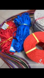 เชือกร่มกลม ขนาด 4-10 มม. ขายเป็นเมตร เชือกผูกเปล รัดของ มัดของ มัดรถมอไซด์ ถักเปล เชือกสาน