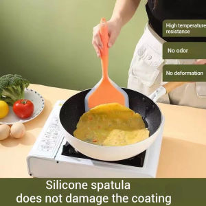 Wide Mouth Silicone Spatula High Temperature Resistant Cooking Spatula Non-stick Kitchen Tools Random Color Silicone Kitchen Ware Shovel 耐高温硅胶铲