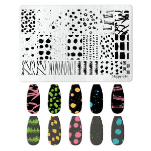 Nail Stamping Christmas Style Design Printed Steel Plate Cartoon Bow English letter Pattern Nails Stencils DIY Manicure Tools