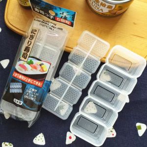 Nigiri Sushi Rice Mold Japan 5 Rolls Square Sushi Rice Ball Maker Bento Tools