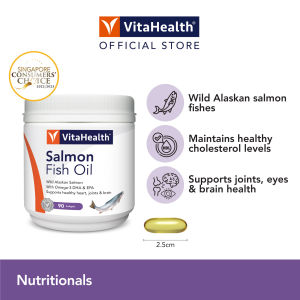 Salmon Fish Oil [EXP 08-2027] - Omega-3 Eyes BrainJoints & Cholesterol Level Halal