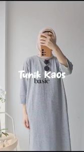 Emikoawa Tunik Dress Kaos Basic bumil Emikoawa Atasan Wanita