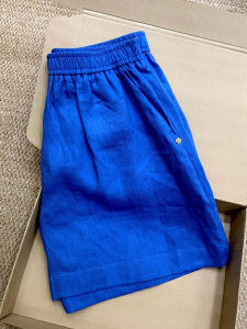 CHOEFULYN | Korean Style Klein Blue Stretch High Waist Loose Fit Shorts
