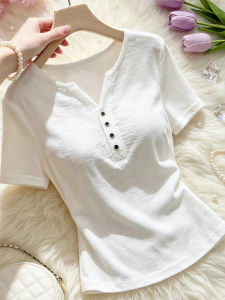 V.C.I | Design Half Placket Bamboo Pulp T-Shirt