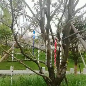 10pcs Bird Repellent Model Hanging Spiral Shape For Terrace/Garden Bird Repellent Wind Twisting Scare Rod Spiral Deterre
